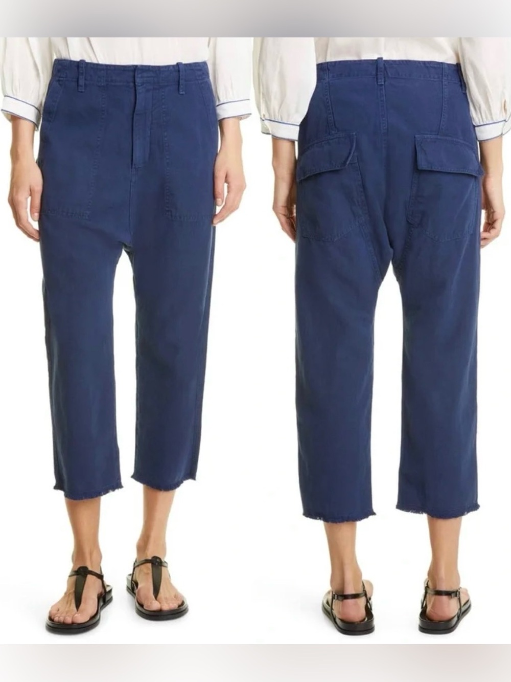 NILI LOTAN Luna cotton/linen pants sz 6 NWOT